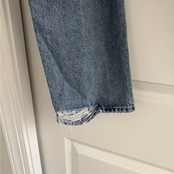 Agolde womens Relaxed straight legJeans in Light Blue - Picture 4 of 8